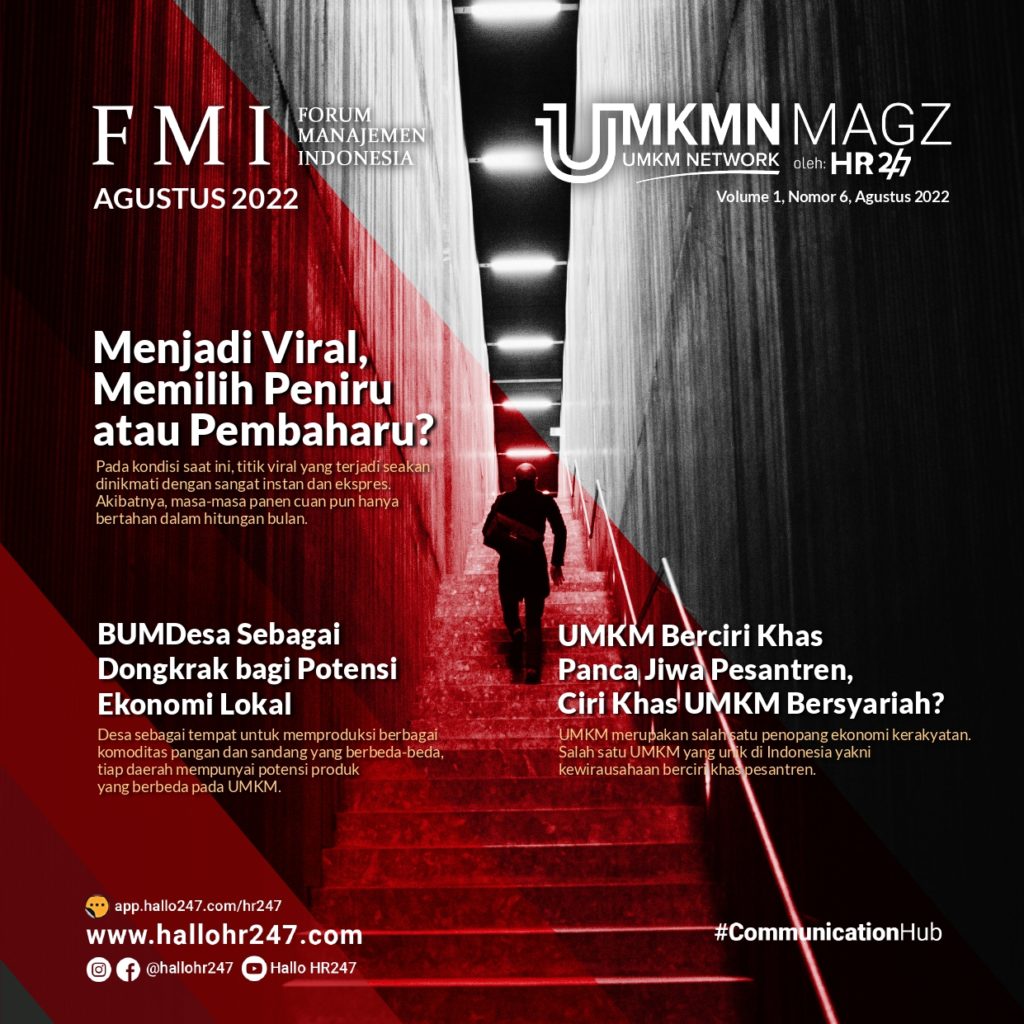 UMKMN MAGZ Volume 1, Nomor 6, Agustus 2022, Majalah Jaringan UMKM, ISSN 2829-3991