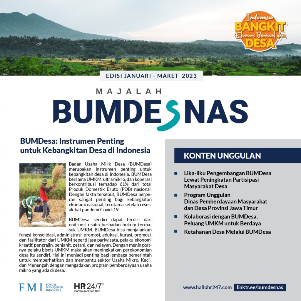 BUMDESNAS Volume 1, Nomor 13, Januari 2023 Majalah Jaringan UMKM