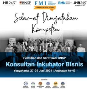 Konsultan Inkubator Bisnis BNSP Sertifikasi