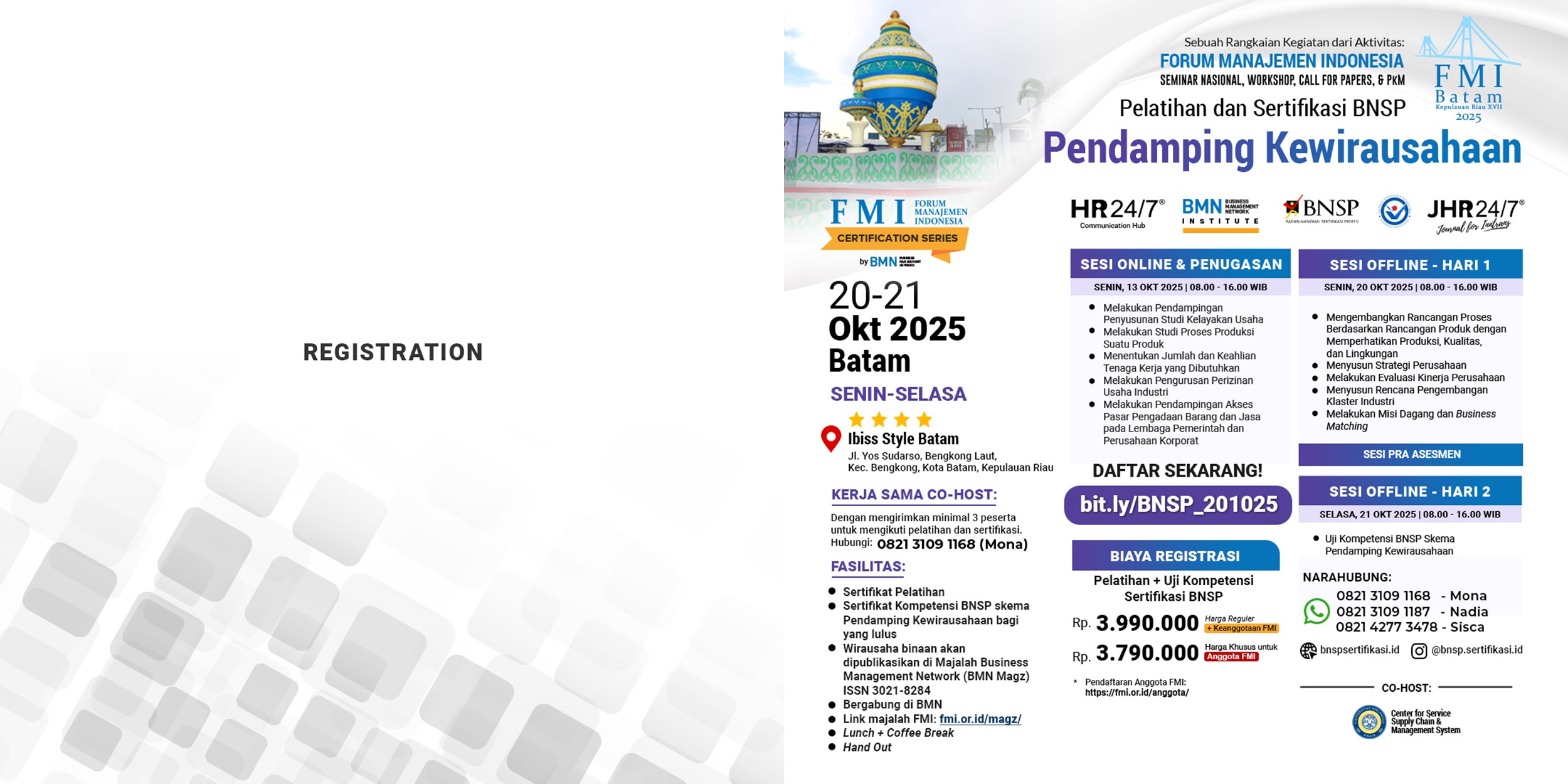 Pelatihan dan Sertifikasi BNSP Skema PENDAMPING KEWIRAUSAHAAN offline Batam